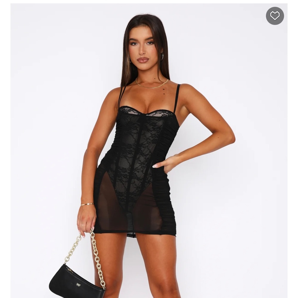 White Fox Too Close Mini Dress